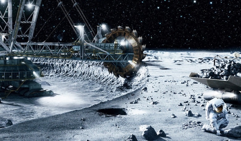 Space Mining Illustration